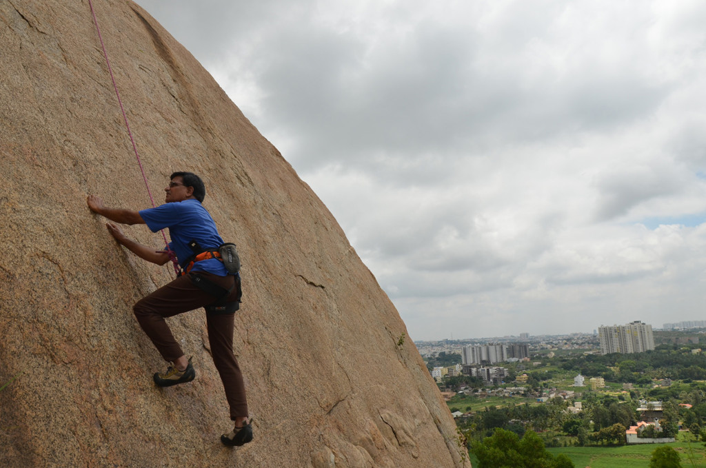 Rock climbing at Thurahalli 1