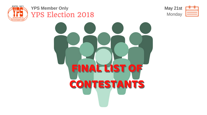 YPS Election 2018 – Final List of Contestants Announced