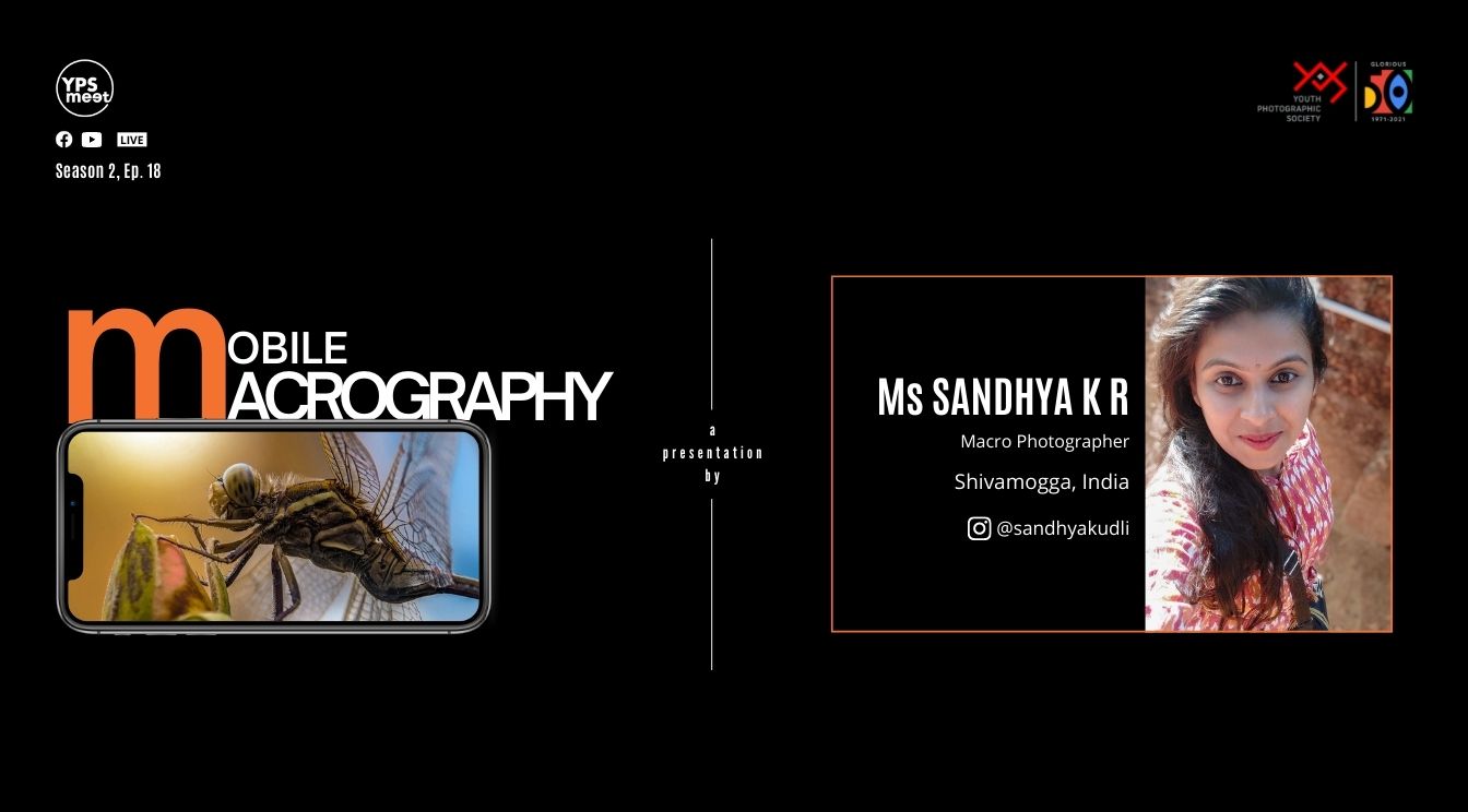 YPS Meet Mobile Macrography by Ms Sandhya K R on 28 Nov on YPS Facebook and YPS Youtube at 5-30 PM IST