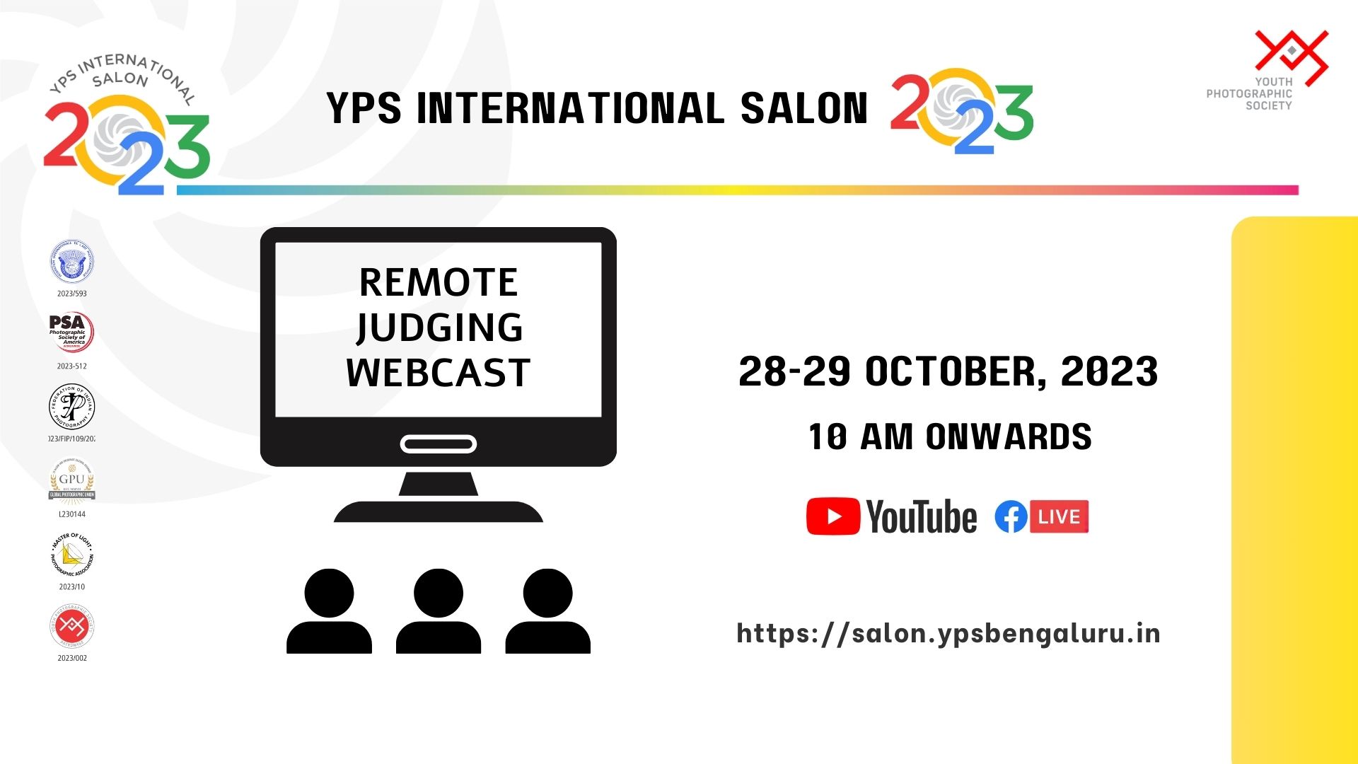 YPS International Salon 20203 Remote Judging Webcast 28-29 October
